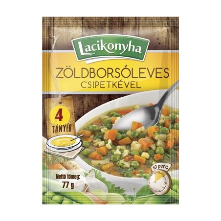 Lacikonyha zöldborsóleves csipetke.4t.77g