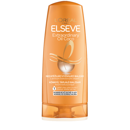 L'Oréal Paris Elséve Extraordinary Oil Coco tápláló balzsam normál és száraz hajra, 200 ml