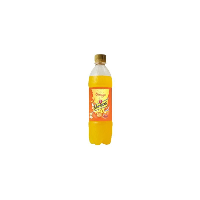 Schweppes narancsízű szénsavas üdítőital cukorral és édesítőszerekkel 0,5L PET